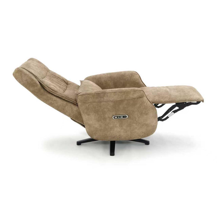 Elektrisch Relax Fauteuil Micro Suede Teron Taupe