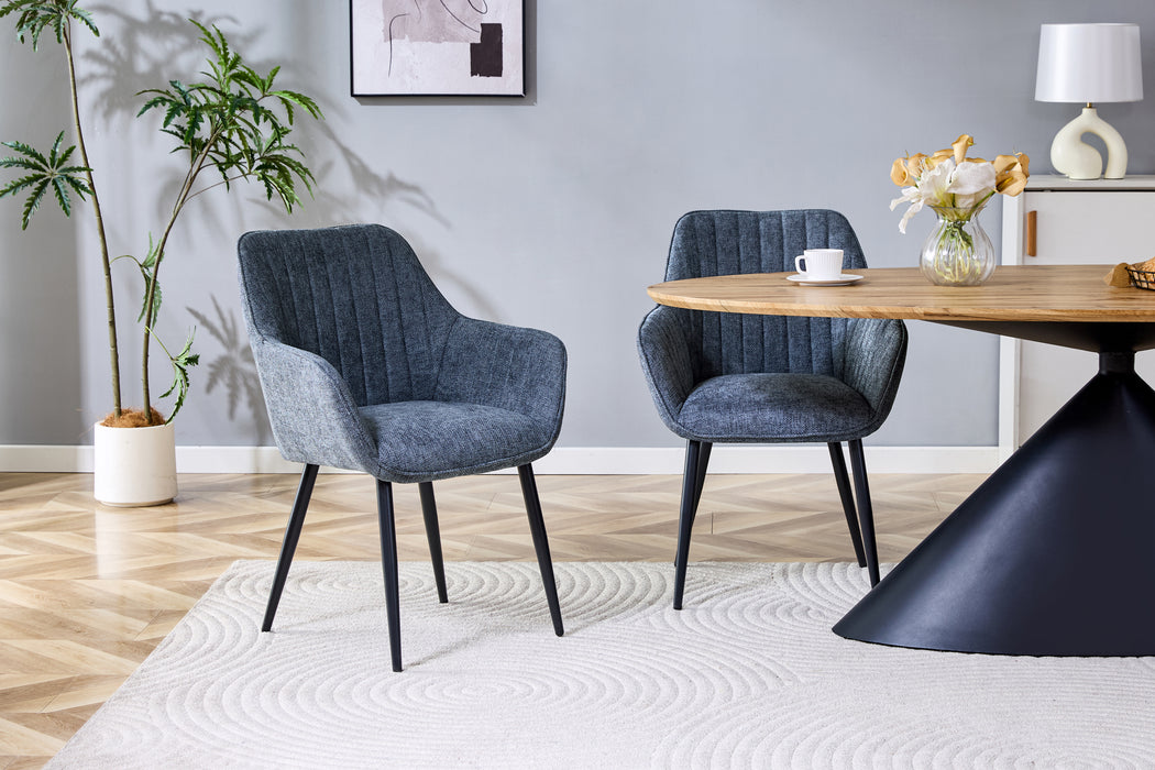 Chaise de salle à manger AUTIEN Lin Bleu