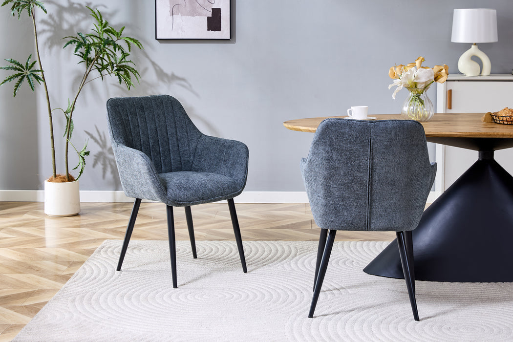 Chaise de salle à manger AUTIEN Lin Bleu