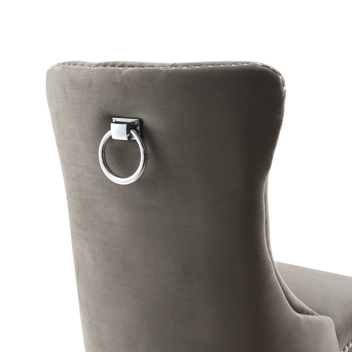 Eetkamerstoel Bains Velours Taupe Set van 2