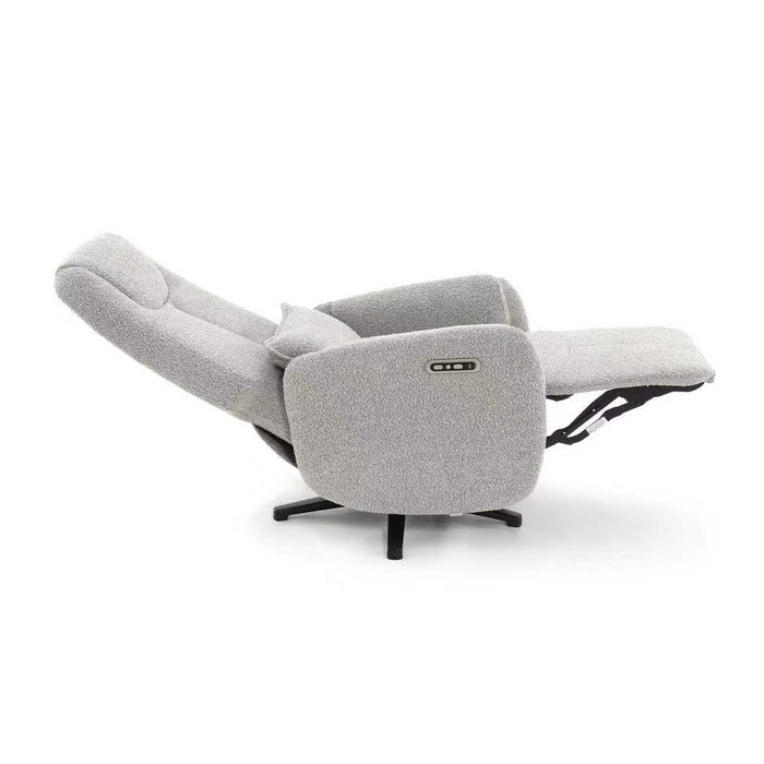 Elektrisch Relax Fauteuil Gervais Boucle Taupe