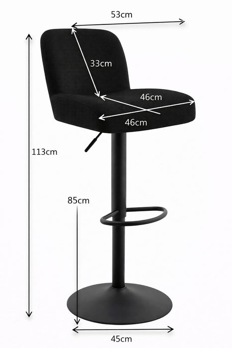 Barhocker HECKEN Taupe Bouclé