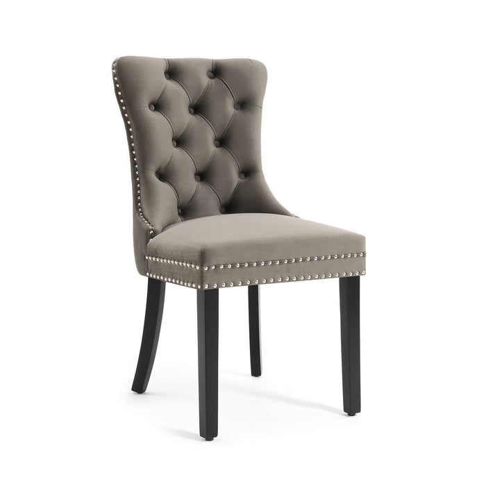 Eetkamerstoel Bains Velours Taupe Set van 2