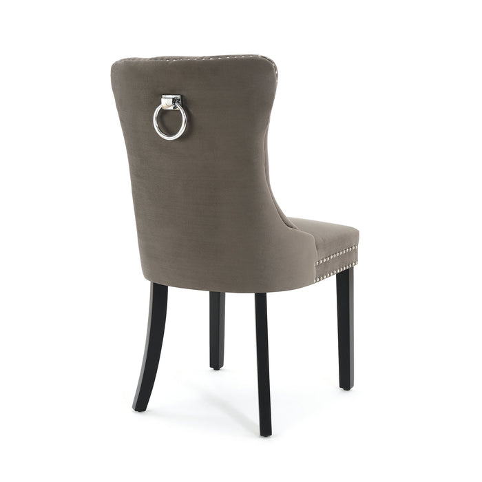 Eetkamerstoel Bains Velours Taupe Set van 2