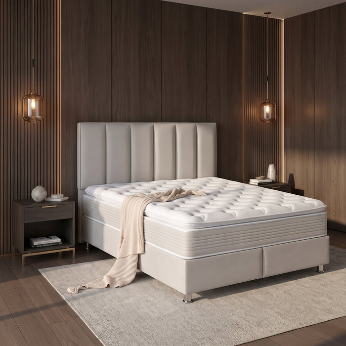 Opbergbed GONTIER Japandi Stone 160 x 200 cm