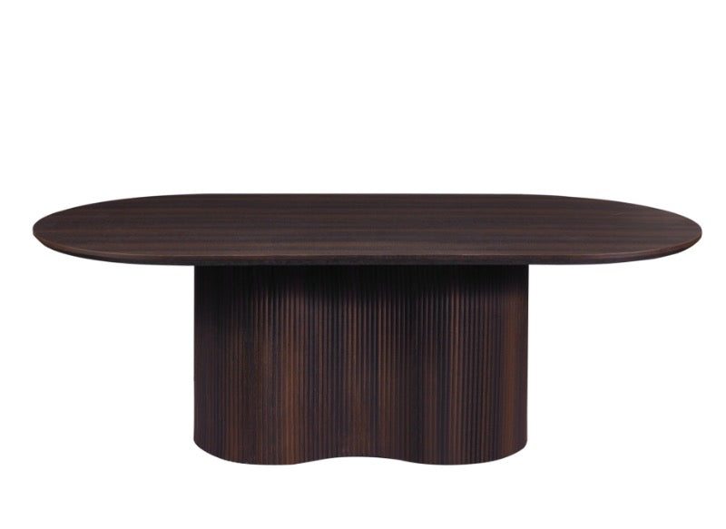 Table à manger Japandi Loubier Couleur Noyer 160 cm