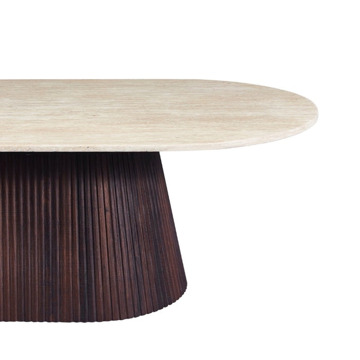 Japandi Salontafel Gemont Travertin Look 130 cm