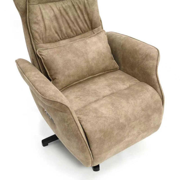 Elektrisch Relax Fauteuil Micro Suede Teron Taupe