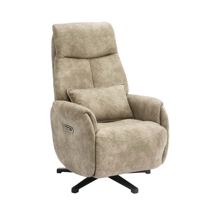 Fauteuil Relax Électrique Ligre Microfibre Cuir Taupe