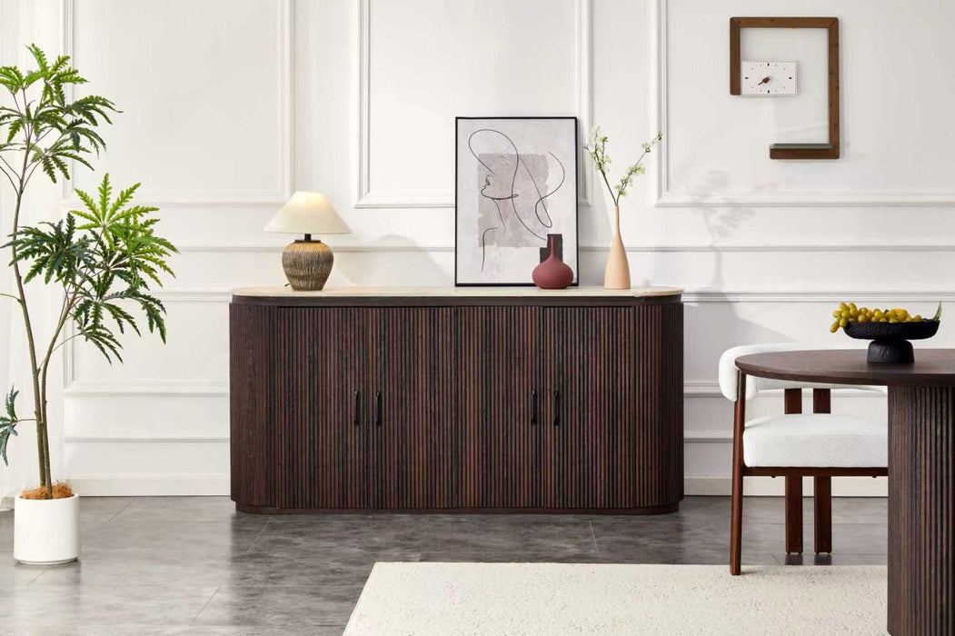 Japandi Dressoir Gemont Travertin Look 180 cm