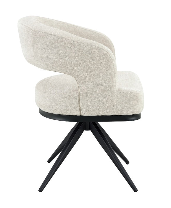 Chaise de salle à manger Japandi Belfort – Bouclé Stone