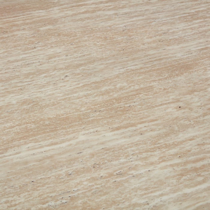 Table à Manger Japandi Martin Aspect Travertin 160 cm