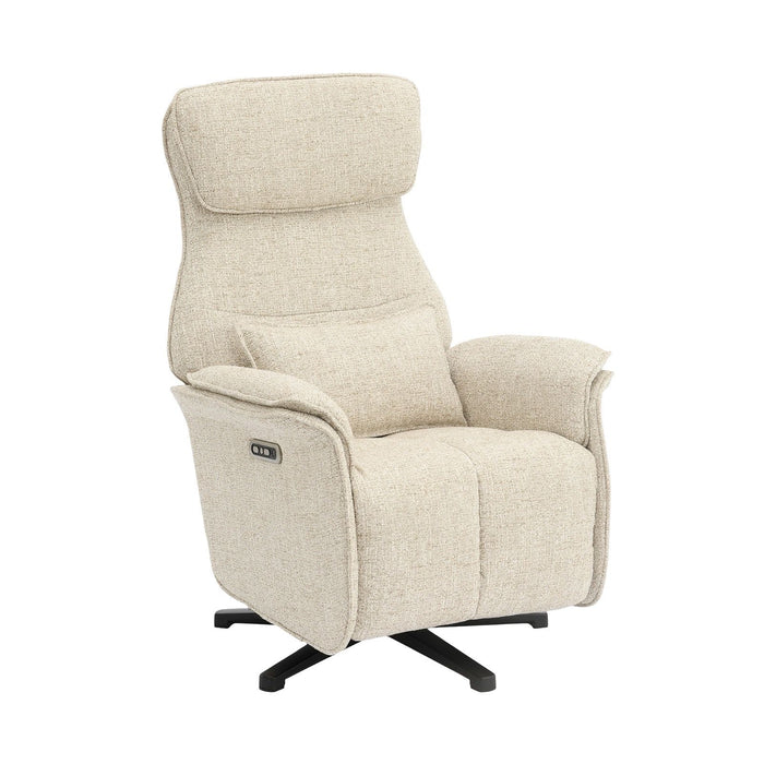 Fauteuil Relax Électrique Lin Floren Taupe clair