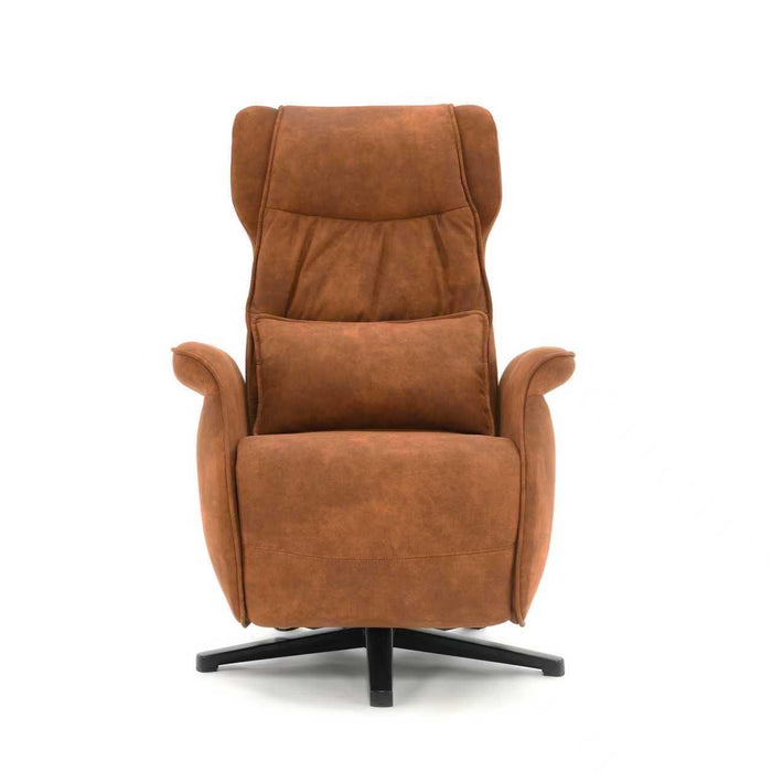 Elektrisch Relax Fauteuil Micro Suede Teron Cognac