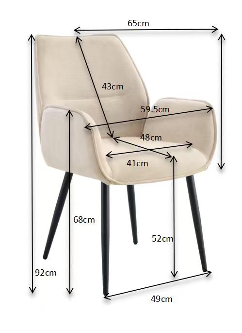 MONTRA Eetkamerstoel Linnen Stone