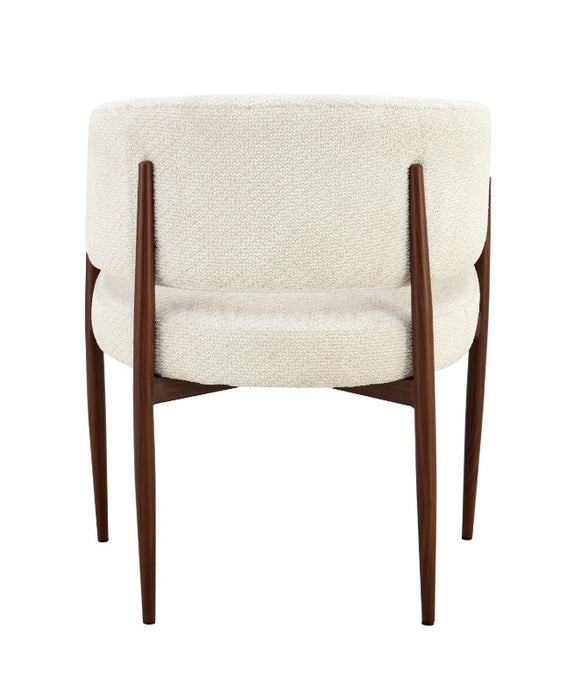 Chaise de Salle à Manger Japandi Quintin Bouclé Stone