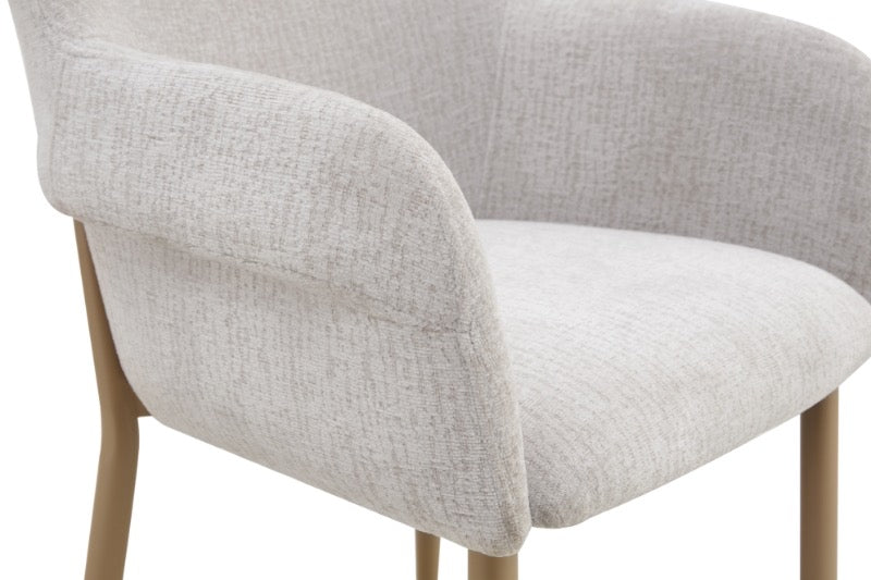 Chaise de Salle à Manger Japandi FLECHE Boucle Stone