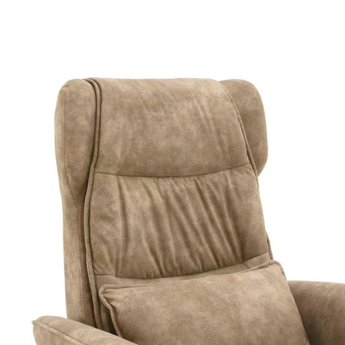 Elektrisch Relax Fauteuil Micro Suede Teron Taupe