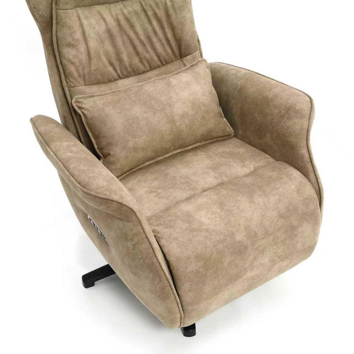 Fauteuil Relax Électrique Micro Suède Teron Taupe