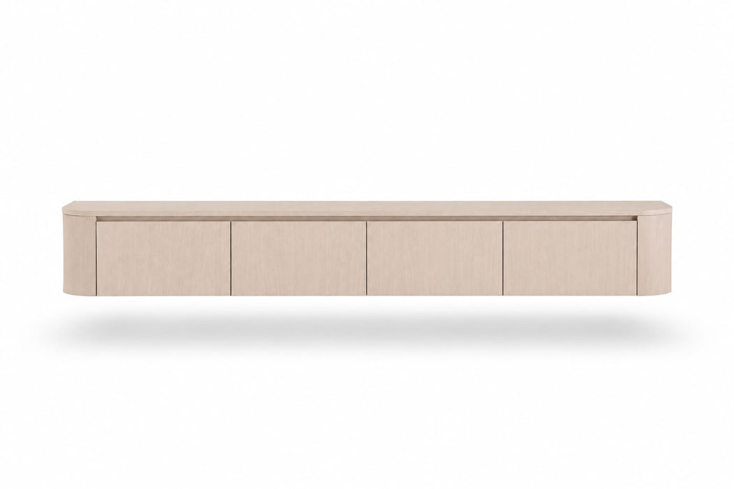 Japandi Zwevend TV-meubel SAUVERN Taupe 240CM