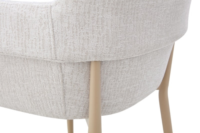 Chaise de Salle à Manger Japandi FLECHE Boucle Stone