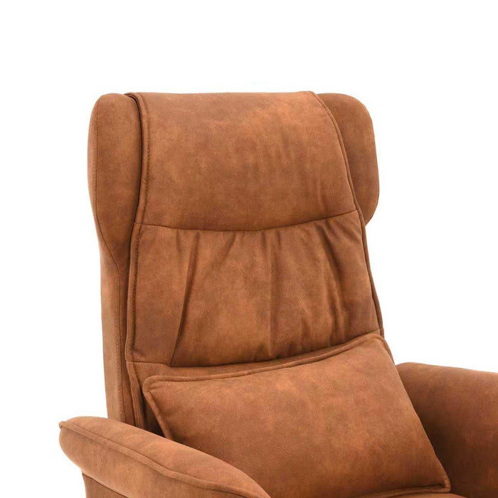 Elektrisch Relax Fauteuil Micro Suede Teron Cognac