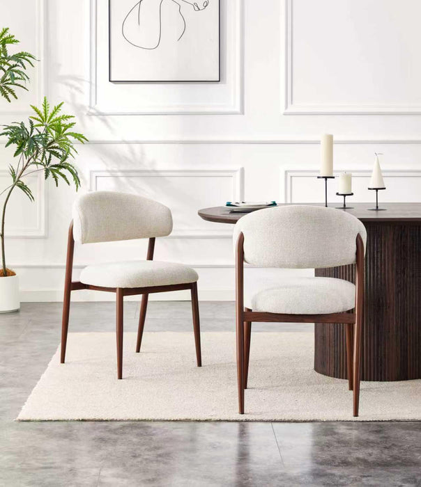 Chaise de salle à manger Japandi CHAUM Lin Stone