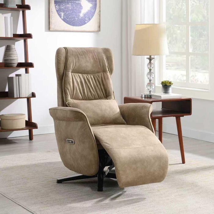 Elektrisch Relax Fauteuil Micro Suede Teron Taupe