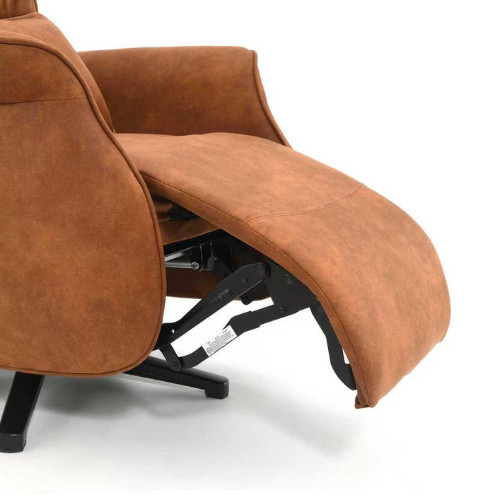 Elektrisch Relax Fauteuil Micro Suede Teron Cognac