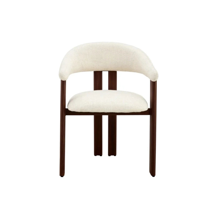 Chaise de Salle à Manger Japandi MOUZ Lin Crème