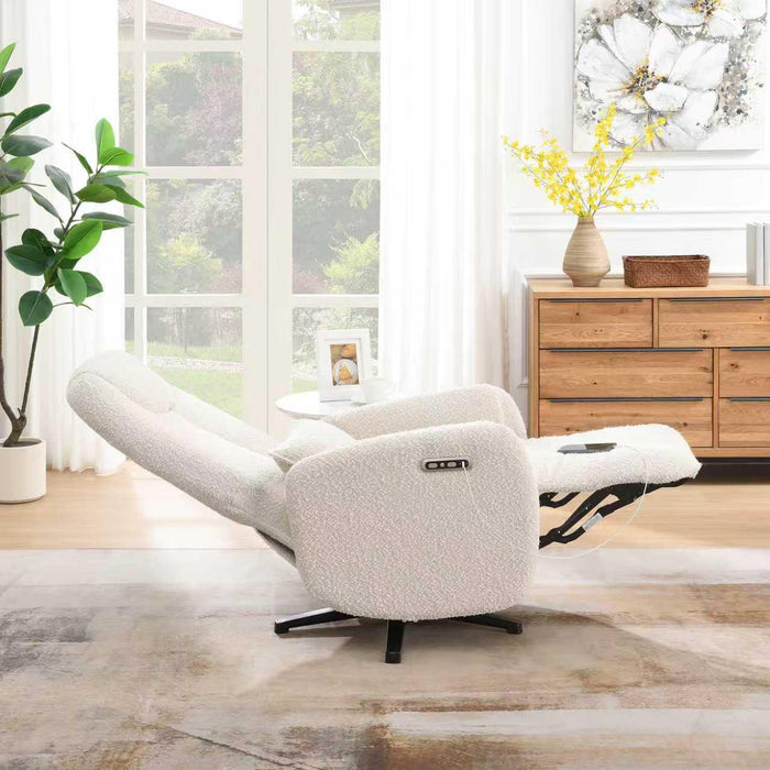 Fauteuil Relax Électrique Boucle Gervais Creme