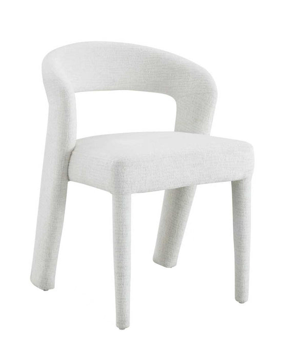 Japandi Eetkamerstoel ANDUZ Bouclé Crème