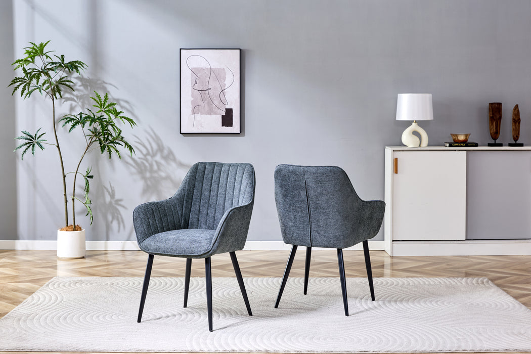 Chaise de salle à manger AUTIEN Lin Bleu