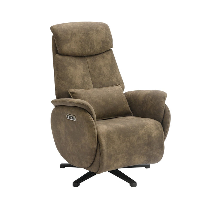 Elektrischer Relaxsessel Maine Microfaserleder Taupe