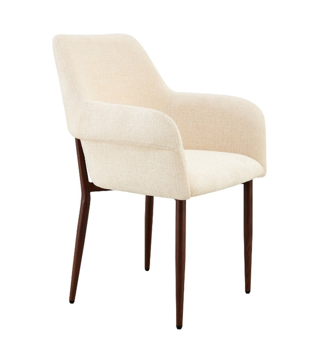 Japandi eetkamerstoel FLECHE Boucle Creme