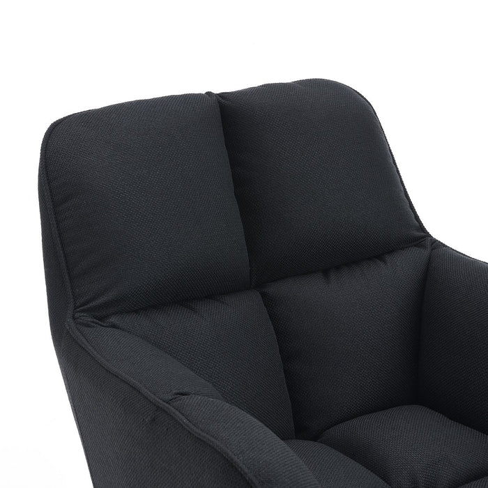 Eetkamerstoel Lacoure Linnen Zwart SET van 4