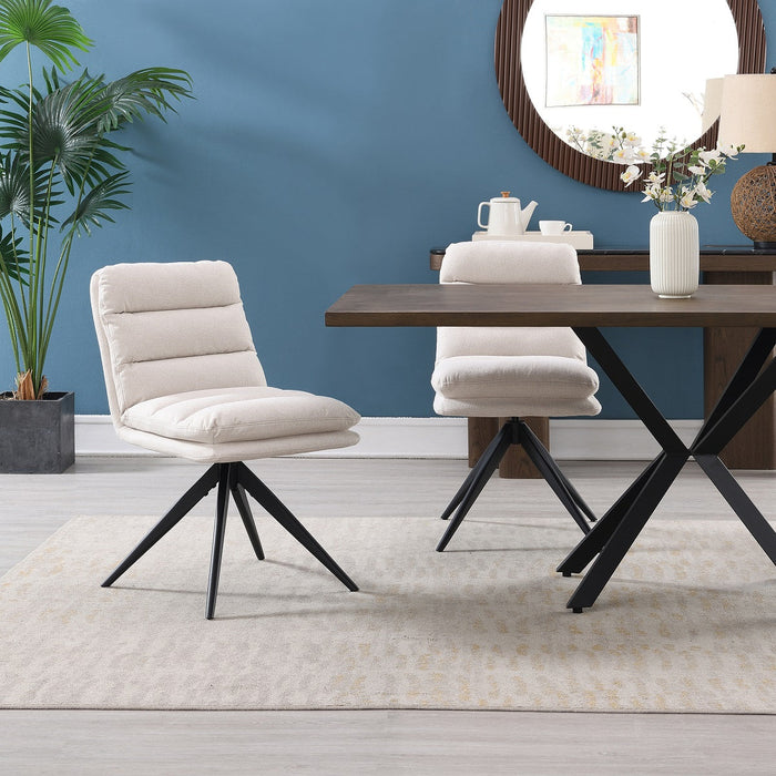 Draaibare Eetkamerstoel Nessa Stone Set van 4