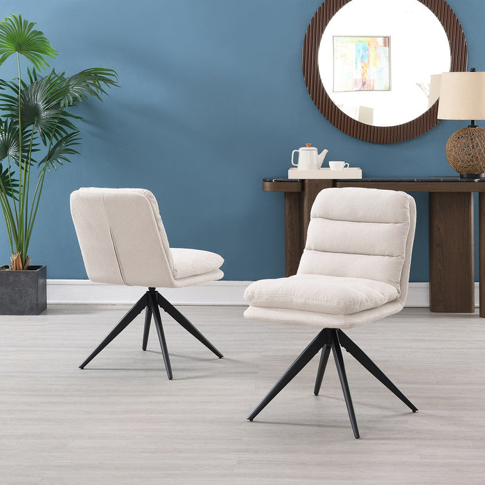 Draaibare Eetkamerstoel Nessa Stone Set van 2