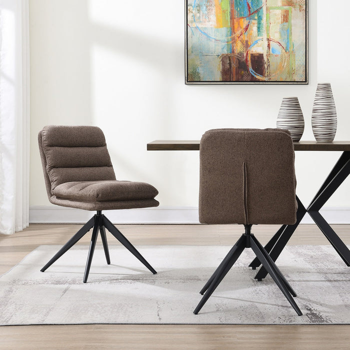 Draaibare Eetkamerstoel Nessa Taupe Set van 4