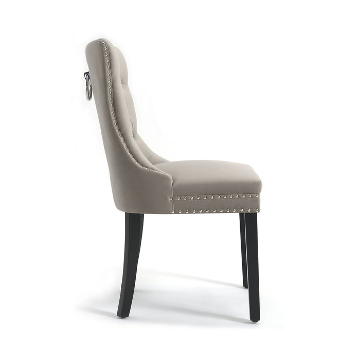 Eetkamerstoel Bains Velours Stone Set van 2