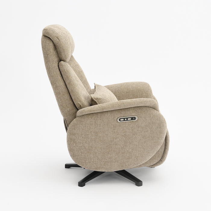 Fauteuil Relax Électrique Maine Lin Taupe