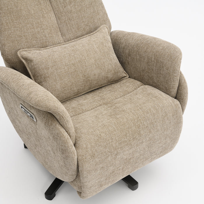 Fauteuil Relax Électrique Maine Lin Taupe