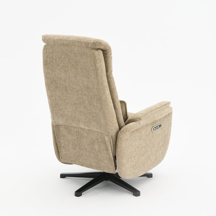 Elektrischer Relaxsessel Valois Leinen Taupe