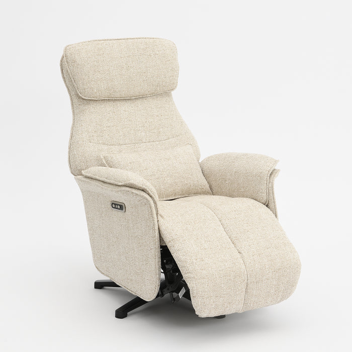 Fauteuil Relax Électrique Lin Floren Taupe clair