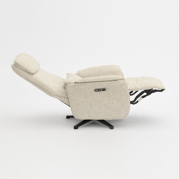 Fauteuil Relax Électrique Lin Floren Taupe clair