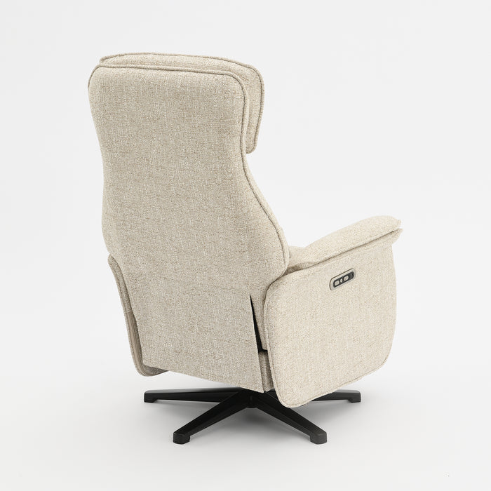 Fauteuil Relax Électrique Lin Floren Taupe clair