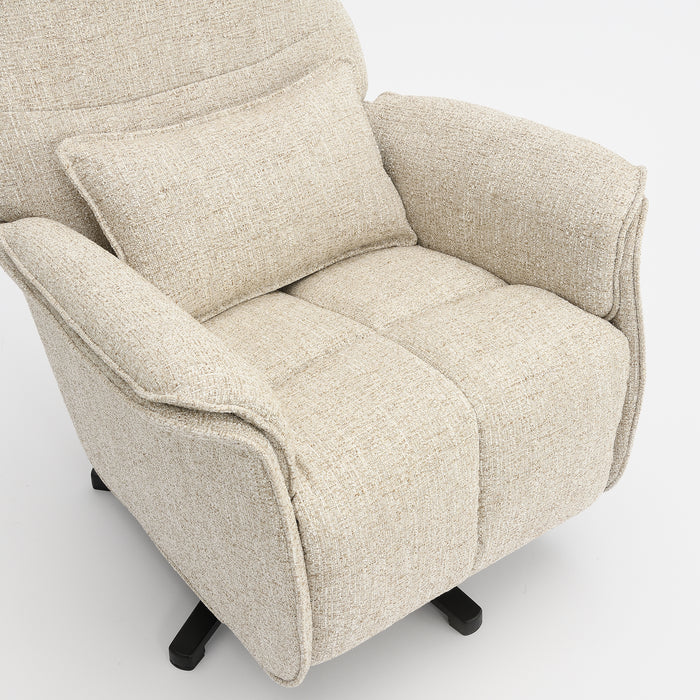 Fauteuil Relax Électrique Lin Floren Taupe clair