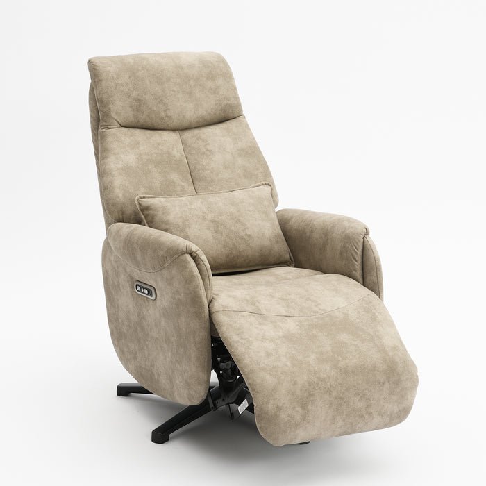 Fauteuil Relax Électrique Ligre Microfibre Cuir Taupe