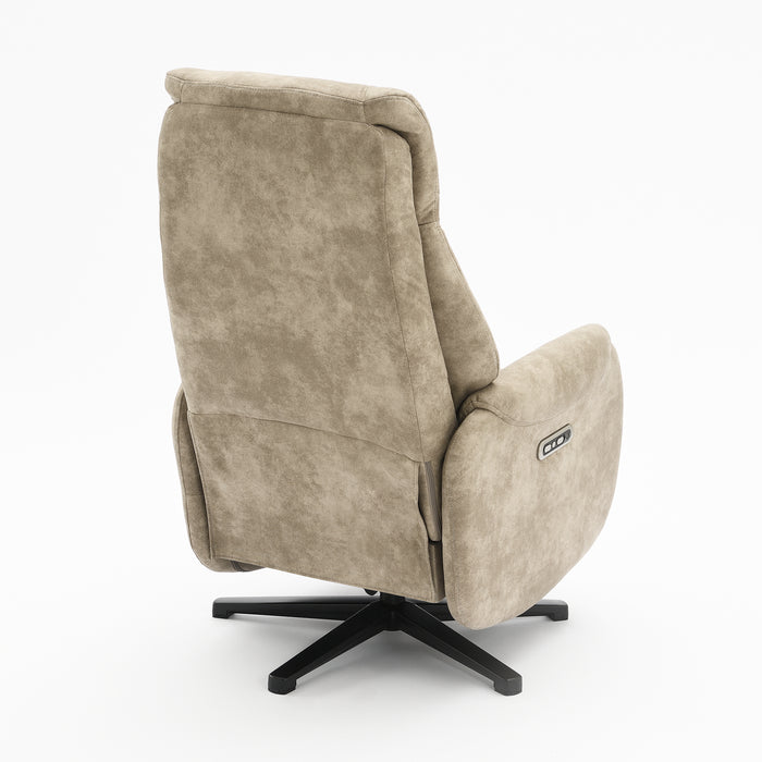 Fauteuil Relax Électrique Ligre Microfibre Cuir Taupe