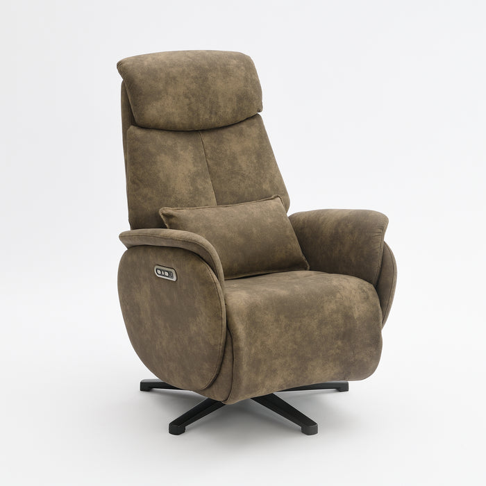 Elektrischer Relaxsessel Maine Microfaserleder Taupe